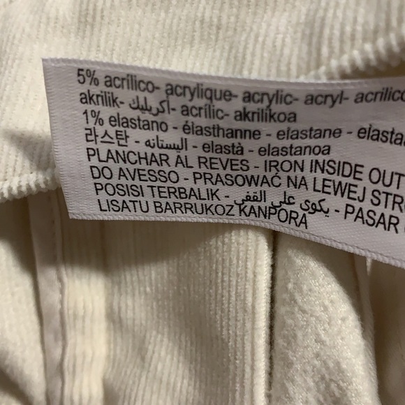 NWT. Massimo Dutti Cream Cotton Trousers. Size 8. - Picture 8 of 9